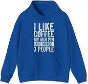 [X.Style] Coffee I Like Coffee My Min Pin and Maybe People ds004 Hoodie Royal 2XL