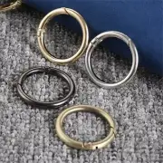 5Pcs 4 Colors O Rings Openable Leather Bag Belt Strap Dog Chain Buckle Keyring