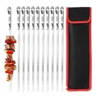 Circular Ring Design Skewers Barbecue with Stainless Steel Bbq Set Storage