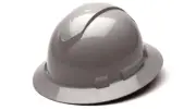 Pyramex Ridgeline Full Brim Hard Hat 4 Point Ratchet Suspension Gray