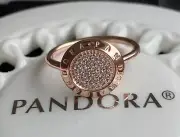 Authentic Pandora ROSE Signature Ring #180912CZ-58 Size 8.5