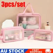 3 Cosmetic Bag Makeup Storage Travel Toiletry Organiser Case Pouch Waterproof AU