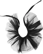 [LIFKOME] Elegant Victorian Costume Accessories Tulle Ruffled Fake Collar by Mesh Neck Ruff for Women's Theatrical and Halloween Outfits
