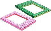 Toyvian 2pcs Magnetic Picture Frame Crystal Photo Holders for Tabletop Design for Wedding and Home Decor Easy Photo Fixation Stylish