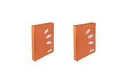2x Colourhide 48cm Zipper Ring Binder File Holder Document Organiser Tangerine