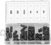 80Pcs Vacuum Hat Plug Assortment Kit, Rubber Vacuum Cap Assortment, Vacuum Caps Plug Kit for Carburetor, Manifold