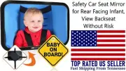 Safety Car Seat Mirror for Rear Facing Infant, View Backseat Without Risk + Sign