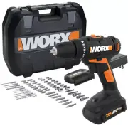 WORX WX101L.3 20V MaxLithium Cordless Drill/Driver COMBO TOOL KIT WITH CASE