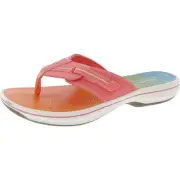 Cloudsteppers by Clarks Womens Faux Sede Strappy Thong Sandals BHFO 6052