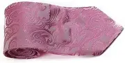 [Zasel] Mens Baby Pink & Pink Paisley Patterned Neck Tie Baby Pink, Pink