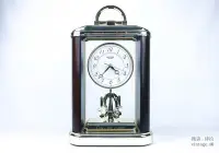 在飛比找Yahoo!奇摩拍賣優惠-【古物箱】早期 空氣鐘 日本製 石英 指針  鍍金 (骨董 