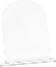 NAMOARLY 5pcs Blank Arched Acrylic Table Signs Reusable Place Cards for Weddings Events Creative DIY Seat Plates with Base Reception Decorations