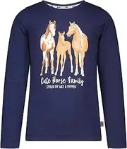 [SALT AND PEPPER] Girls Ls Print Horses Baby and Toddler T-Shirt Set