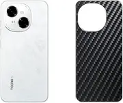 Puccy 2 Pack Back Protector Film, compatible with TECNO SPARK Go 1S Black Carbon Fiber Guard Cover Skin （ Not Tempered Glass Front Screen Protectors ）