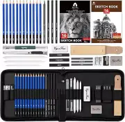 Art Supplies, Sketching & Drawing Pencils Kit with 2 35 Piece Set, Black