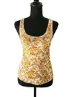 JONATHAN SIMKHAI Mary Organic Cotton Tank Top In 70s Floral Print Size Small