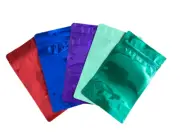 QTY 5 - Smell Proof Mylar Bags Aluminum Foil Pouch Resealable Zip Lock 5" x 7"