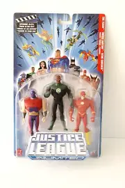 JUSTICE LEAGUE UNLIMITED 3 PACK FLASH GREEN LANTERN & ATOM SMASHER