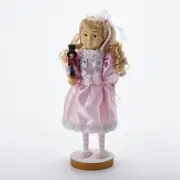 KURT S. ADLER 12" HOLLYWOOD WOODEN NUTCRACKER CLARA CHRISTMAS DECORATION