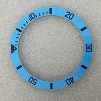 在飛比找蝦皮購物優惠-38 毫米手錶表圈湖藍色陶瓷表圈手錶更換部件手錶配件