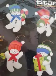Titan Christmas holidays felt needlework Snowmen 405 wall hanging kit