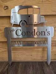 Personalized Airstream Basecamp RV Camper Sign