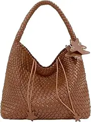 [OUYGZOU] Woven Tote Bag for Women, Shoulder Handbags, Beach Hobo, Handwoven Satchel Underarm Bag, Top-Handle Bag With Purses