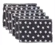 Americana Tabletop Kitchen VHC Multi Star Placemat Set of 6 Navy, Porcelain Whit
