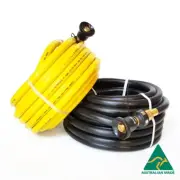 Fitted Fire Hose 19mm x 20 metres - UV Stabilised Australian Brass Fittings FAU