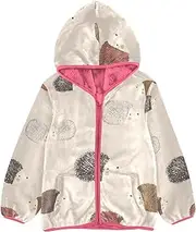 [GAIGEO] Cute Hedgehogs Cartoon Warm Double-Sided Kid Coat, Size 3T, Hooded and Wind-Resistant