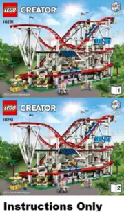 LEGO INSTRUCTIONS ONLY ROLLER COASTER 10261 New book 1+2 from set Creator