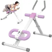 Ab Machine for Stomach Workout, Ab Trainer Machine with LCD Display, Adjustable Slope and Height, Abdominal Crunch Machine for Home, Core Workout Equipment, Abdomen Exerciser