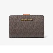 Michael Kors Jet Set Travel Medium Bifold Zip coin Wallet - Brown 35F8GTVF2B-200