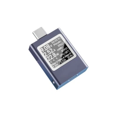 Type C Voltage And Current Tester USB C Power Meter 360 Degree Rotating Screen