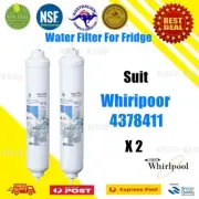 2 X Whirlpool 4378411 Fridge Filter external In Line Replacement Filter
