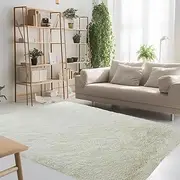 Rugs Living Room Large 85 x 100 cm Non Shedding Soft and Elegant Carpets Lightweight and Fluffy for Living Room, Bedroom, Nursery, Kids Baby Room, White