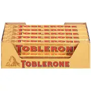 Toblerone Swiss Milk Chocolate Candy Bars with Honey and Almond Nougat, 20 - 3.5