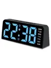 Elegant Digital Wall Clock Featuring Color Changing Light and Temperature
