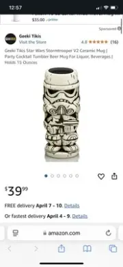 Geeki Tikis Star Wars Stormtrooper V2 Ceramic Mug | Holds 15 Ounces