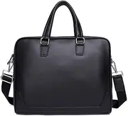 [HAMKVBPR] Mens Briefcase Leather Briefcase for Men Shoulder Messenger Bag Laptop Business Work Bag Notebook Satchel Messenger Bag for Work Business