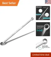 33cm 19mm Manual Ratchet Box End Wrench - Chrome Vanadium Steel Quality