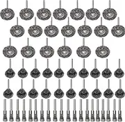 Rocaris 60 Pcs Wire Brushes Set, Steel Wire Wheels Pen Brushes Set Kit Accessories for Dremel Rotary Tool