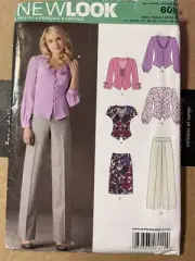 New Look Sewing Pattern Tops and Pants Size 10-22￼