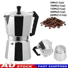 1~12Cups Coffee Maker Moka Percolator Stove Top Espresso Latte Stainless Pot