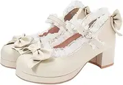 [VALICLUD] Fashionable High Heels Easy On/Off Women's Shoes Bow for Spring Beach Wear Beige