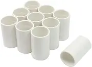 uxcell 10 Pcs 20mm Inner Diameter Straight PVC Pipe Connectors Fittings White