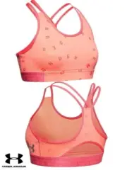 Under Armour Junior Girls Sports Bra Peach Crop Top