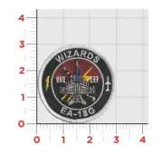 NAVY VAQ-133 WIZARDS EA-18 COLOR HOOK & LOOP EMBROIDERED PATCH