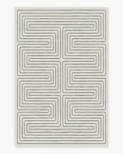 200' x 290' | Machine Washable Runner Rug | Kid & Pet Friendly | Indoor Rug | Jonathan Adler Labyrinth Camel & Ivory Rug | Ruggable