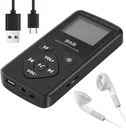 Ysyaxsyt/Digital Radio Bluetooth 4.0 Personal Pocket FM Mini Portable Radio Earphone MP3 Micro-USB for Home
